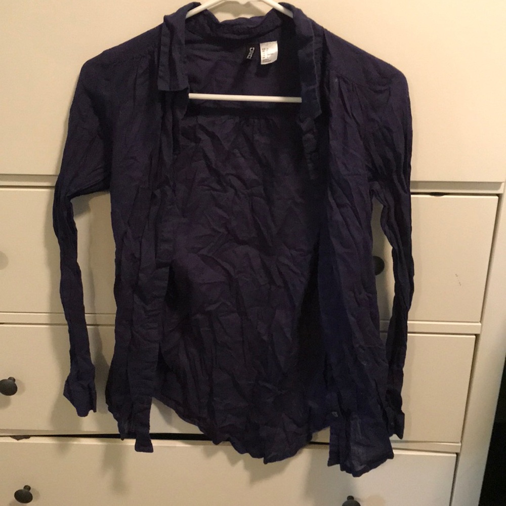Blue button down